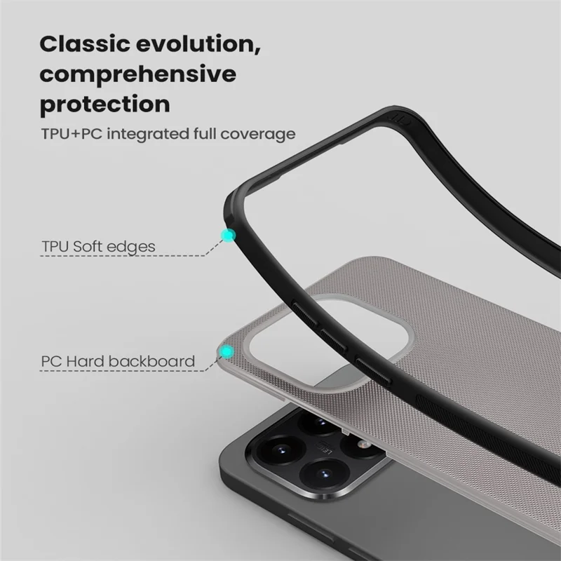 NILLKIN Super Frosted Shield Pro For Xiaomi 15T Case Matte PC TPU Clear Black Phone Back Cover