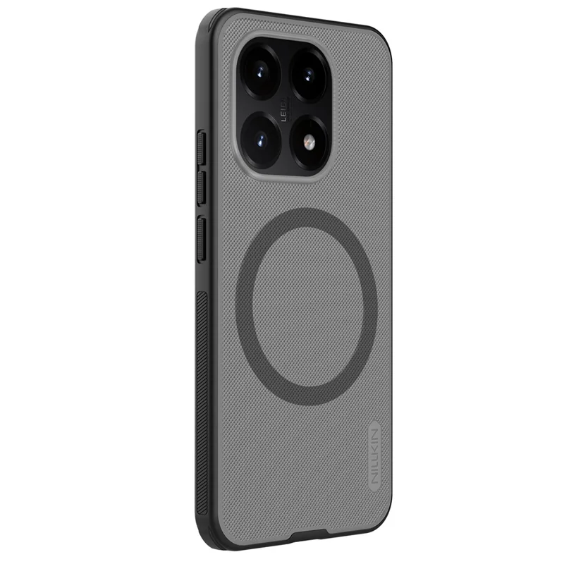 NILLKIN Super Frosted Shield Pro för Xiaomi 15T Magnetisk Hörskal PC + TPU Transparent Svart Mobilskal