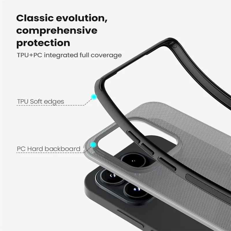 NILLKIN Super Frosted Shield Pro For Xiaomi 17 Case Matte PC TPU Clear Black Phone Back Cover