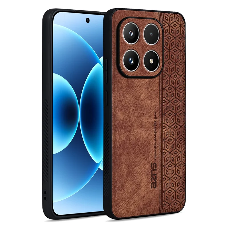 AZNS For Xiaomi 17 Case Protective PU Leather Covered TPU Phone Shell - Brown