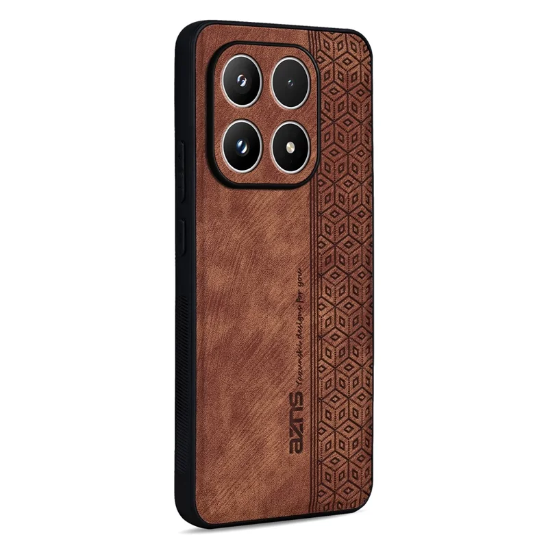 AZNS For Xiaomi 17 Case Protective PU Leather Covered TPU Phone Shell - Brown