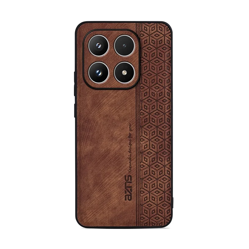 AZNS For Xiaomi 17 Case Protective PU Leather Covered TPU Phone Shell - Brown