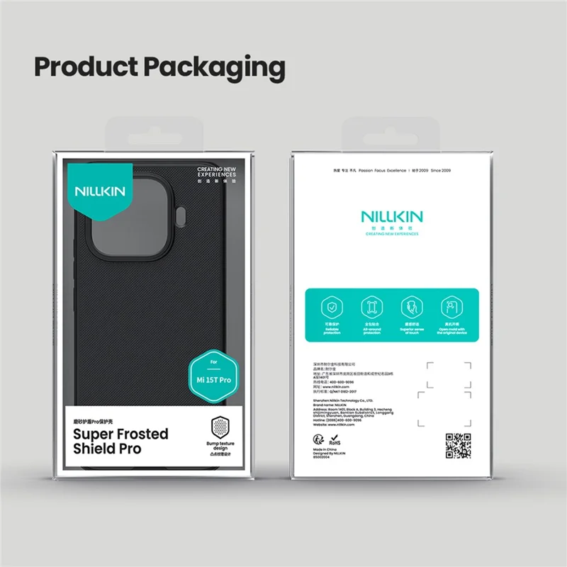NILLKIN Frosted Shield Pro For Xiaomi 15T Pro Case Matte PC + TPU Phone Cover