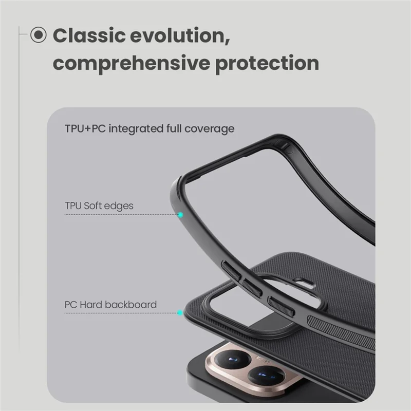 NILLKIN Frosted Shield Pro voor Xiaomi 15T Pro hoes compatibel met MagSafe PC + TPU telefoonhoes