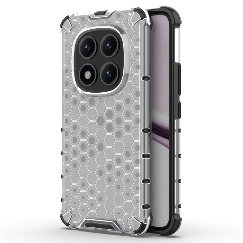 For Xiaomi Redmi Note 15 Pro+ 5G (Global) Case PC + TPU Phone Cover Honeycomb Shape - Grey