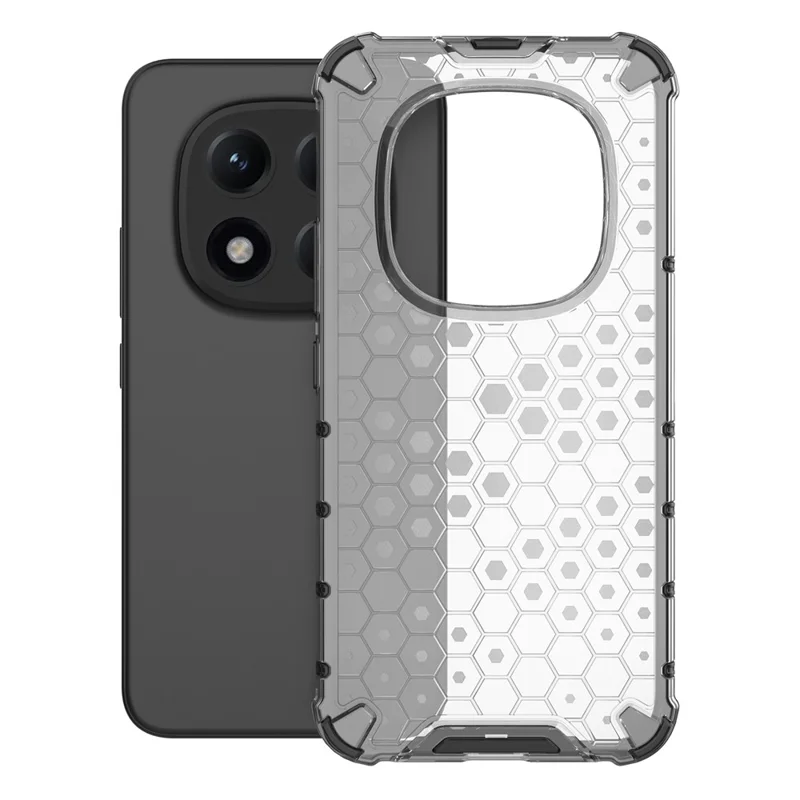 For Xiaomi Redmi Note 15 Pro+ 5G (Global) Case PC + TPU Phone Cover Honeycomb Shape - Grey