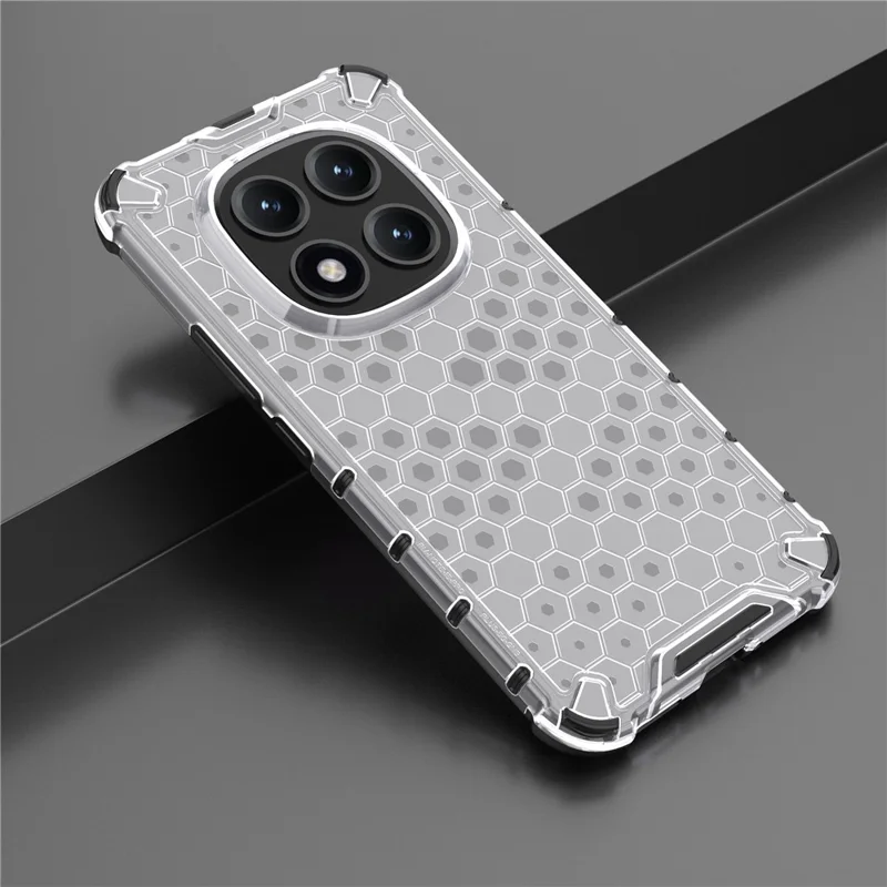 For Xiaomi Redmi Note 15 Pro+ 5G (Global) Case PC + TPU Phone Cover Honeycomb Shape - Grey