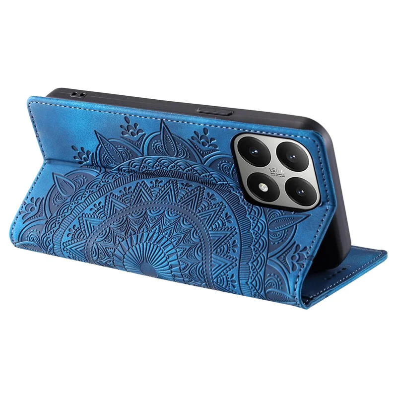 For Xiaomi 15T Case Magnetic Closing Leather Phone Cover Pattern Imprinted - Blue