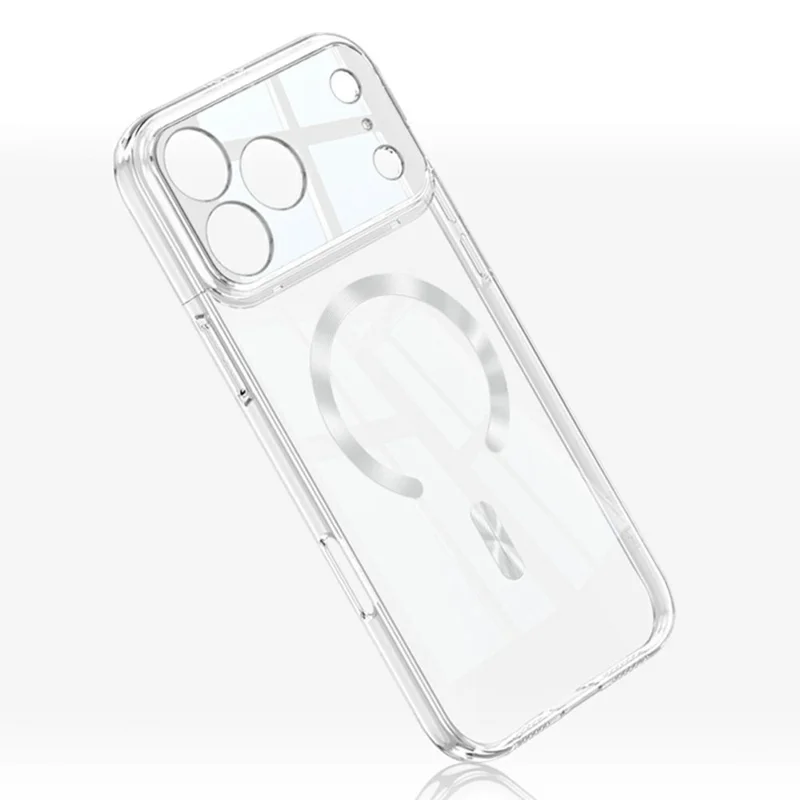 GKK For iPhone 17 Pro Max Clear Phone Case Compatible with MagSafe PC Cover with Magnetic Detachable Splicing Top Frame - Champagne Gold