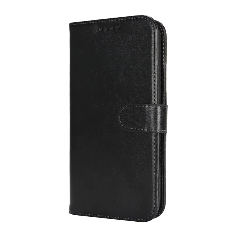 Für iPhone 17 Hülle R61 Textur Leder Flip Handyhülle mit Handschlaufe - Schwarz