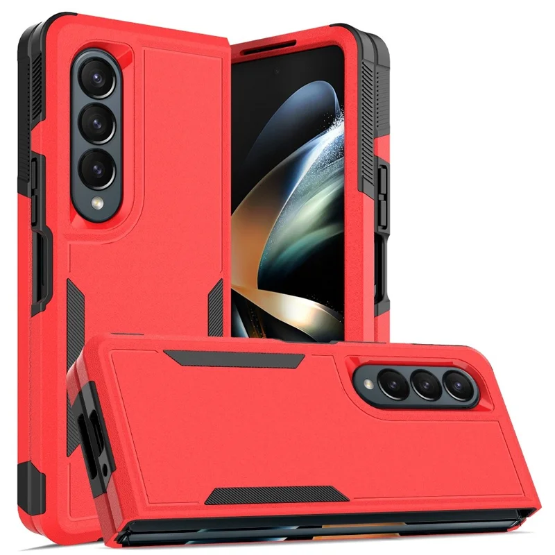 Per Samsung Galaxy Z Fold4 5G Anti-scratch PC + TPU Folding Telefono Drop-cover a Prova di Goccia - Rosso