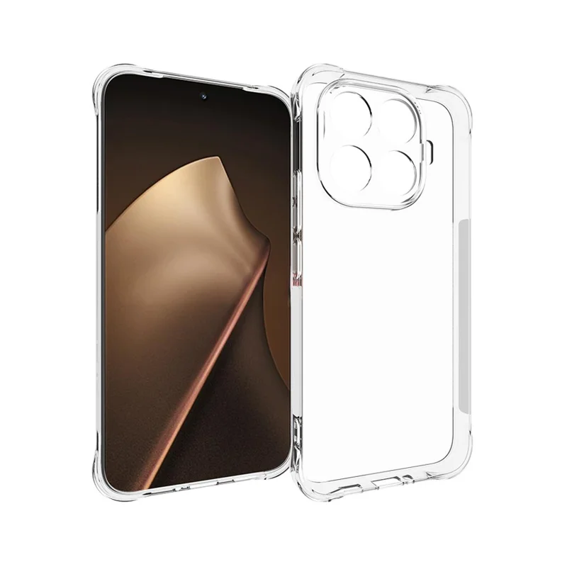 För Xiaomi 15T Pro genomskinlig skållningsbeständig TPU-hölje med förstärkta hörn