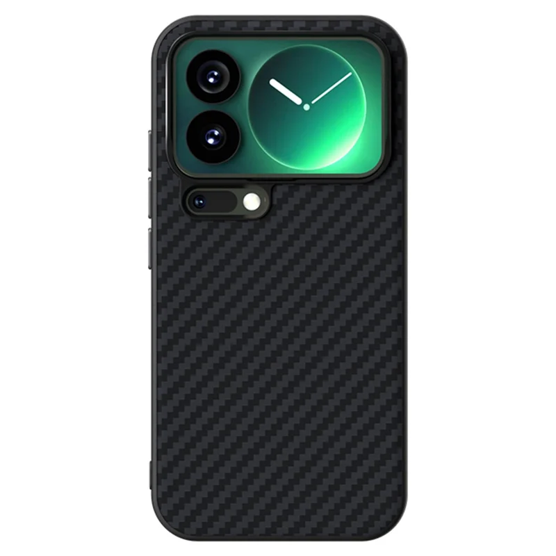 ABEEL For Xiaomi 17 Pro Magnetic Case Carbon Fiber Texture Back Cover - Black