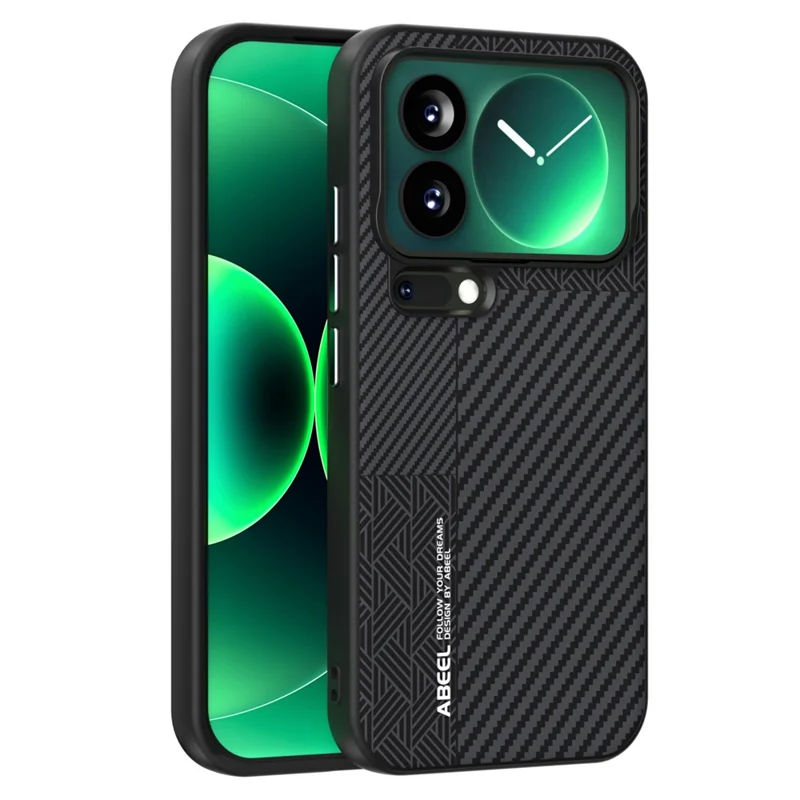 ABEEL For Xiaomi 17 Pro Magnetic Case PC + TPU + Aluminum Alloy + PU Leather Slim Phone Back Cover - Texture 3