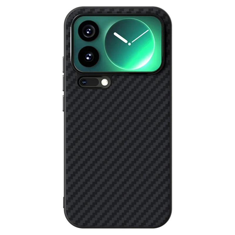ABEEL For Xiaomi 17 Pro Max Magnetic Case Carbon Fiber Texture Back Cover - Black