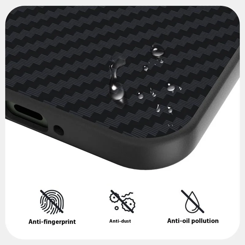 ABEEL For Xiaomi 17 Pro Max Magnetic Case Carbon Fiber Texture Back Cover - Black