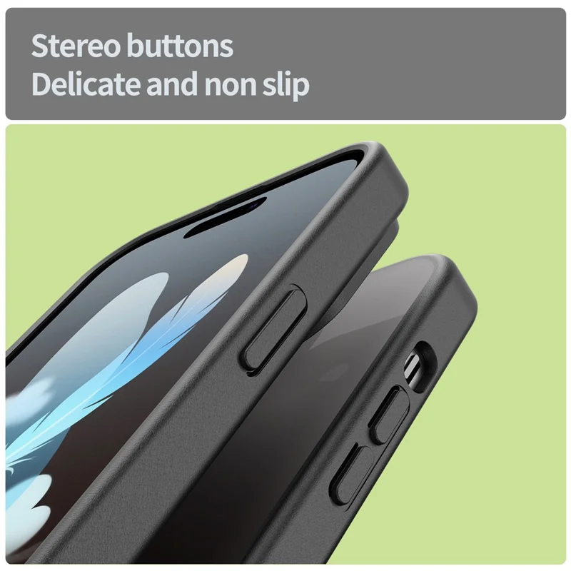 iPhone 14 Pro Hülle Skin Touch Matt Stoßfest TPU PC Handyhülle - Schwarz