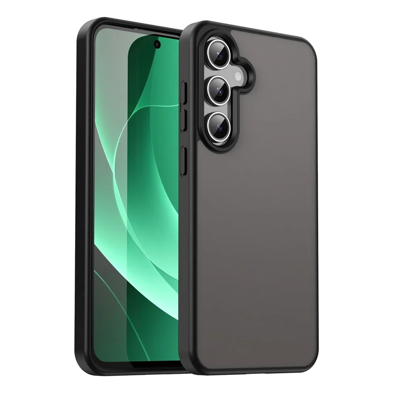 For Samsung Galaxy S24 FE Case Skin Touch Matte Anti Drop TPU PC Phone Back Cover - Black