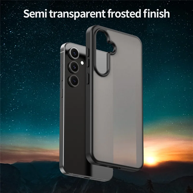 For Samsung Galaxy S24 FE Case Skin Touch Matte Anti Drop TPU PC Phone Back Cover - Black