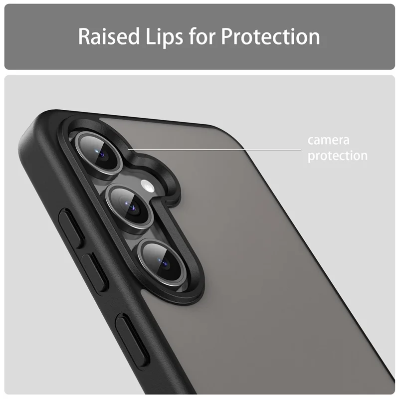 For Samsung Galaxy S24 FE Case Skin Touch Matte Anti Drop TPU PC Phone Back Cover - Black