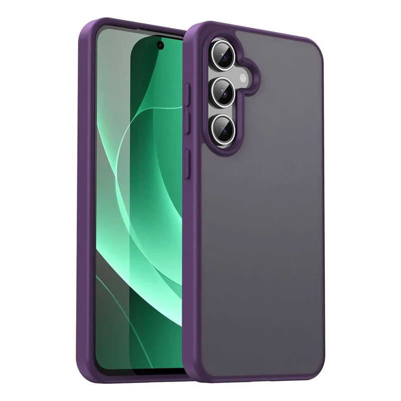 For Samsung Galaxy S24 FE Case Skin Touch Matte Anti Drop TPU PC Phone Back Cover - Purple