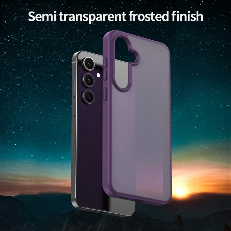 For Samsung Galaxy S24 FE Case Skin Touch Matte Anti Drop TPU PC Phone Back Cover - Purple