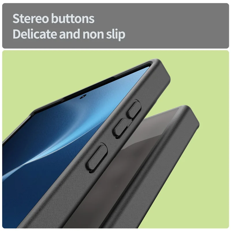 Per Samsung Galaxy S23 Ultra Case Skin Touch Opaco Anti Drop TPU PC Cover Posteriore del Telefono - Nero