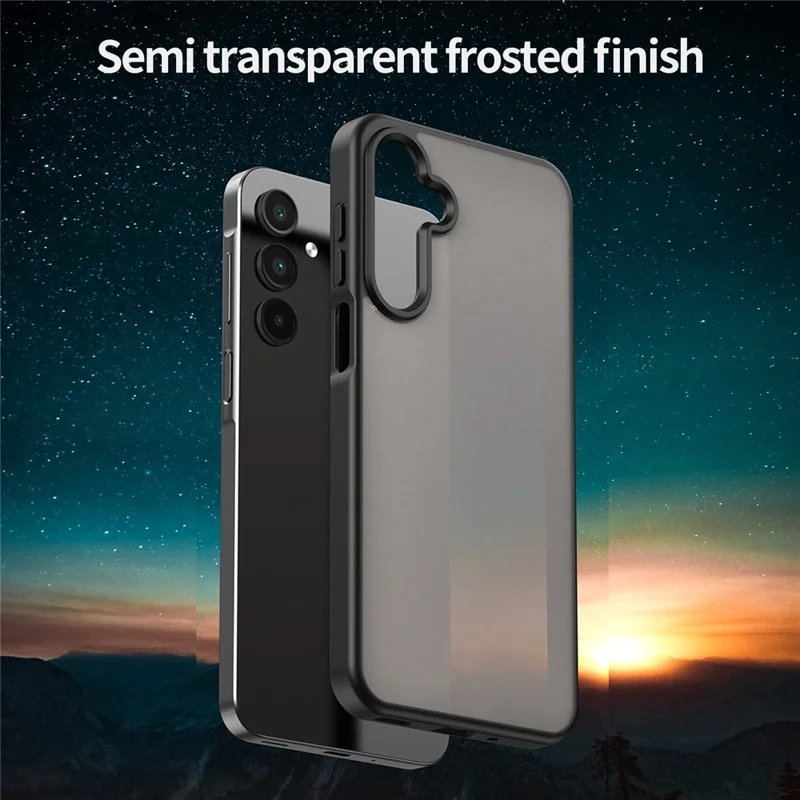 For Samsung Galaxy A16 4G / 5G Case Skin Touch Matte Anti Drop TPU PC Phone Back Cover - Black