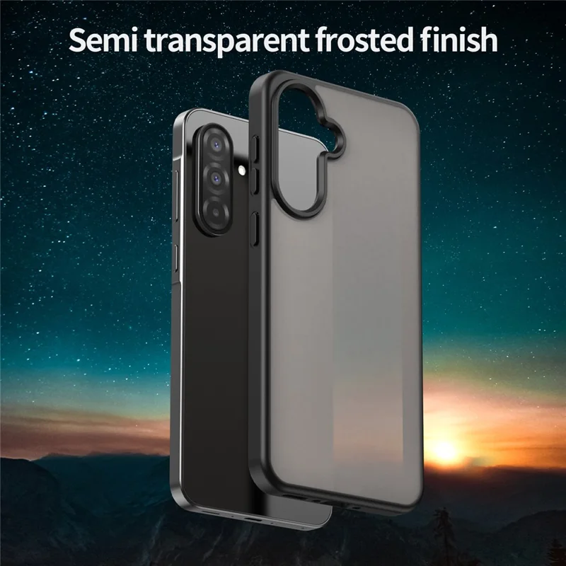 Samsung Galaxy A56 5G Hülle Skin Touch Matte Anti Drop TPU PC Handyhülle - Schwarz