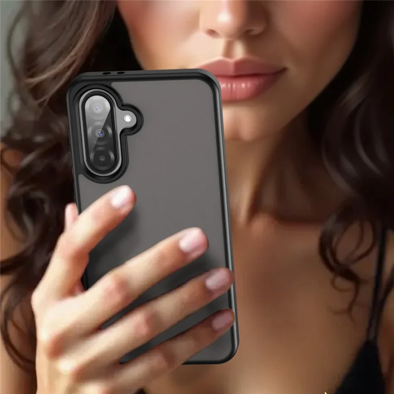 Samsung Galaxy A56 5G Hülle Skin Touch Matte Anti Drop TPU PC Handyhülle - Schwarz