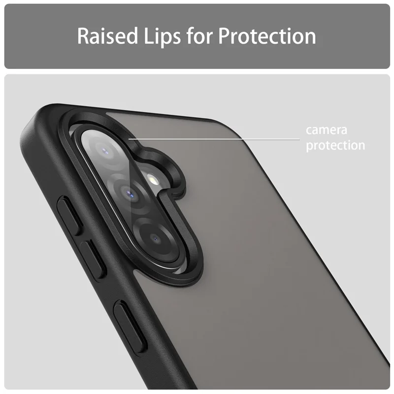 Samsung Galaxy A56 5G Hülle Skin Touch Matte Anti Drop TPU PC Handyhülle - Schwarz