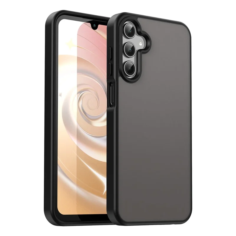 For Samsung Galaxy A15 4G / 5G Case Skin Touch Matte Anti Drop TPU PC Phone Back Cover - Black