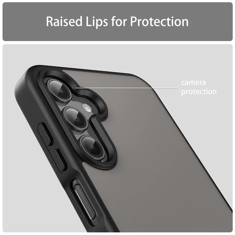 For Samsung Galaxy A15 4G / 5G Case Skin Touch Matte Anti Drop TPU PC Phone Back Cover - Black
