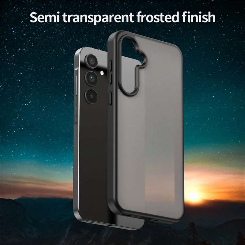For Samsung Galaxy A35 5G Case Skin Touch Matte Anti Drop TPU PC Phone Back Cover - Black