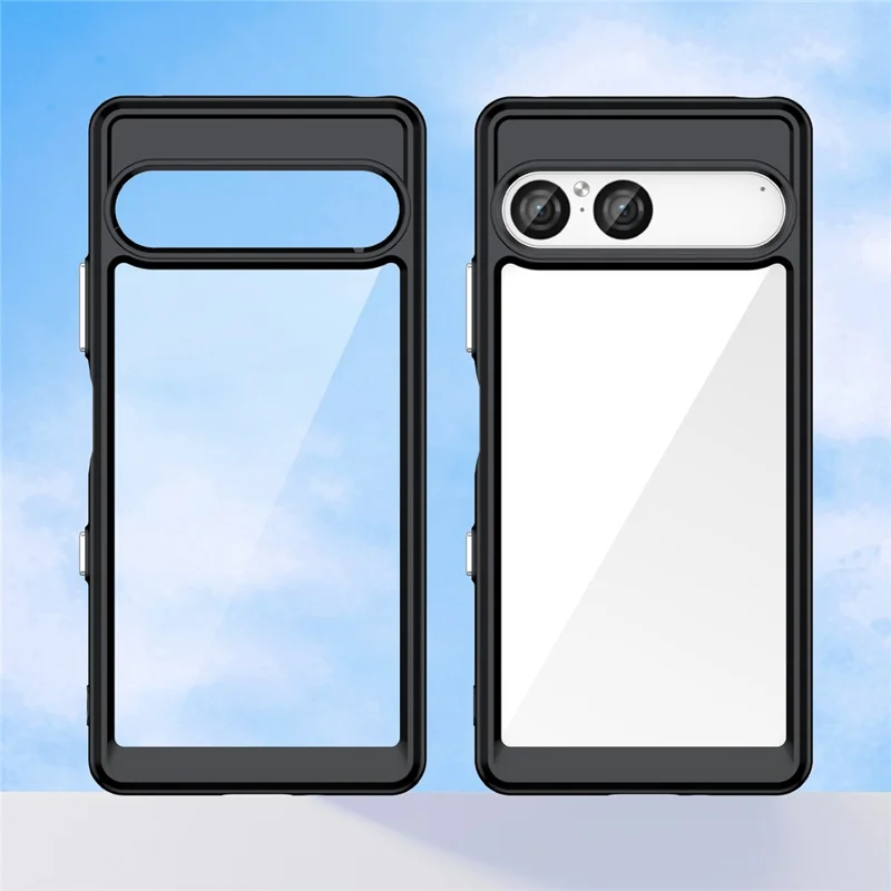 For Sony Xperia 10 VII Case TPU + Acrylic Protective Clear Phone Cover - Black