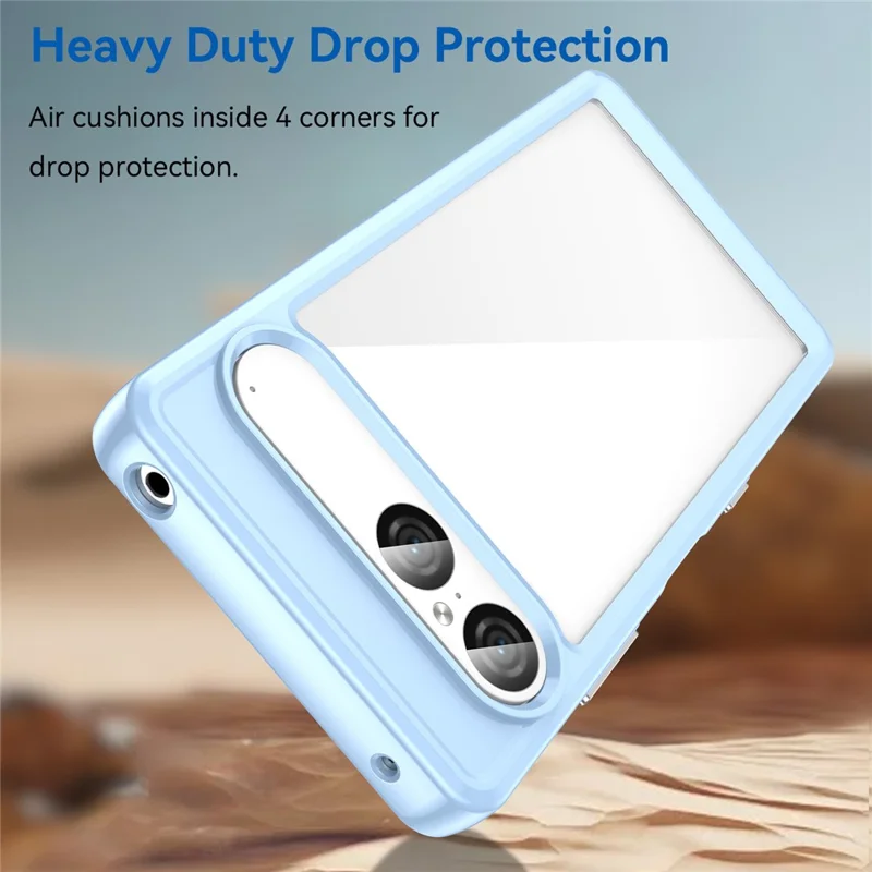 Cover per Sony Xperia 10 VII Custodia TPU + Acrilico Protettivo Trasparente per Telefono - Blu