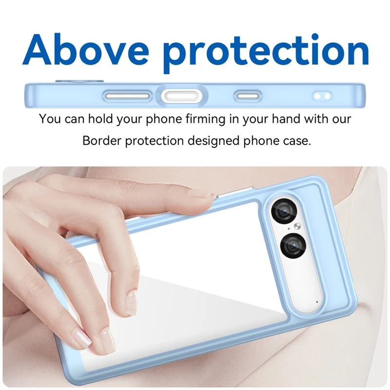 Cover per Sony Xperia 10 VII Custodia TPU + Acrilico Protettivo Trasparente per Telefono - Blu