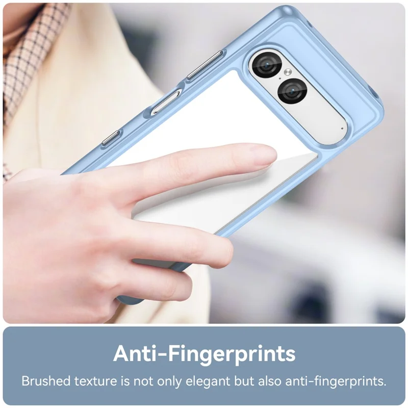 Cover per Sony Xperia 10 VII Custodia TPU + Acrilico Protettivo Trasparente per Telefono - Blu