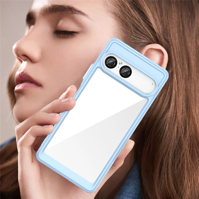 Cover per Sony Xperia 10 VII Custodia TPU + Acrilico Protettivo Trasparente per Telefono - Blu