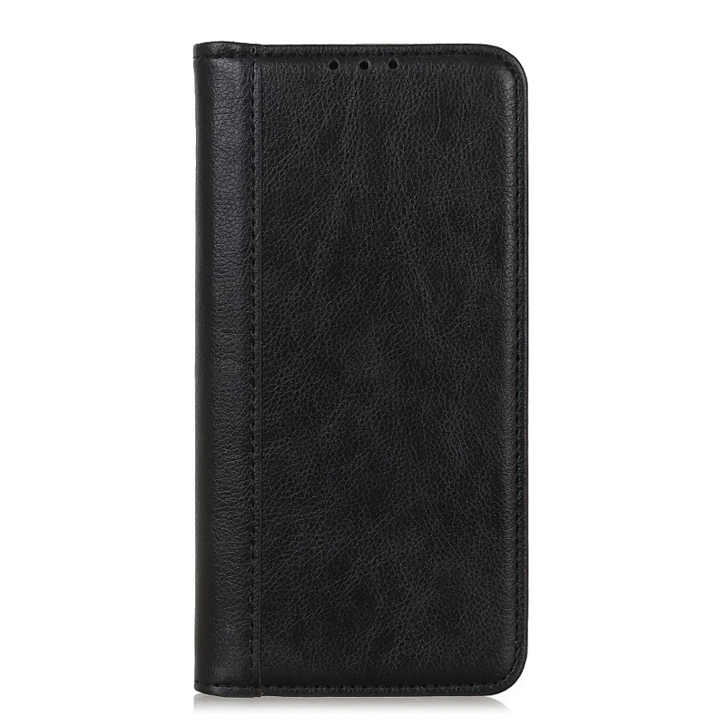 For Xiaomi 17 Stand Case Split Leather Litchi Texture Wallet Phone Cover - Black
