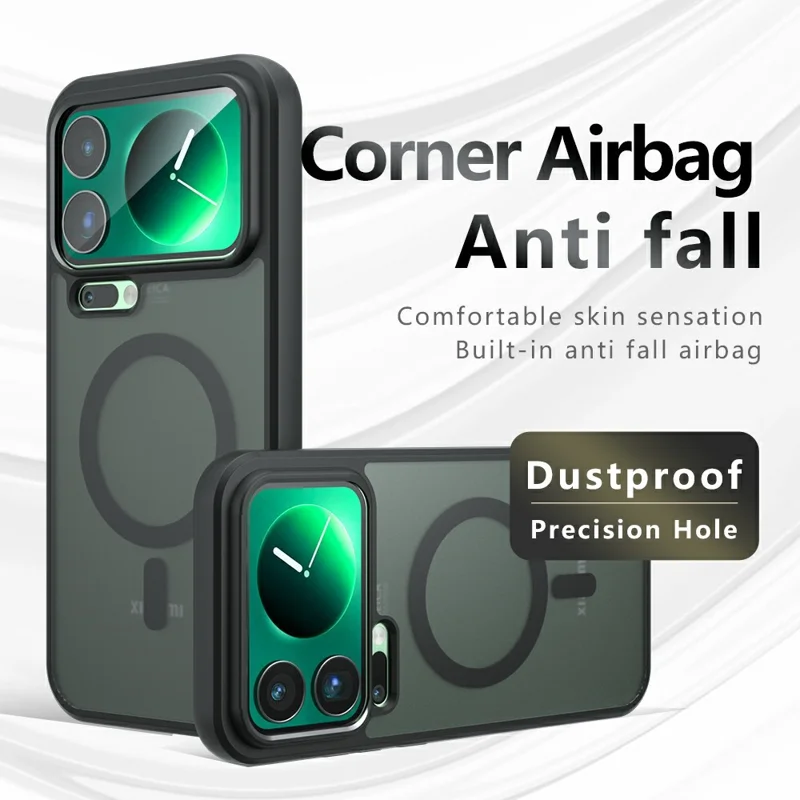 Étui compatible avec Xiaomi 17 Pro Max MagSafe TPU + Peau de touche mate en PC Couverture de téléphone