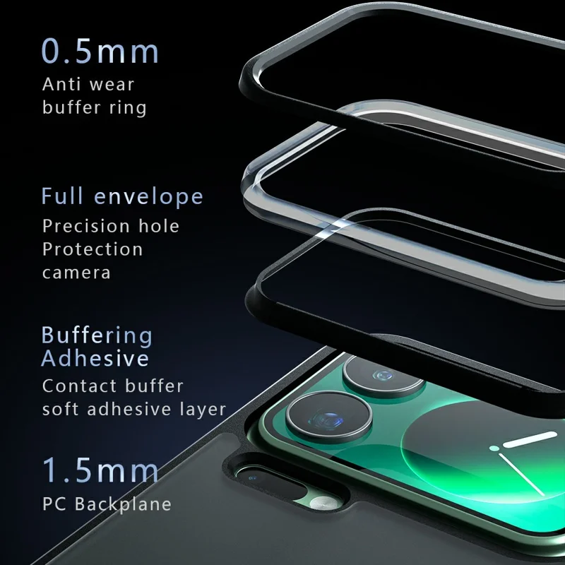 Til Xiaomi 17 Pro Max Case Skin-Touch TPU + PC Matt Telefonskal, Transparent Sort
