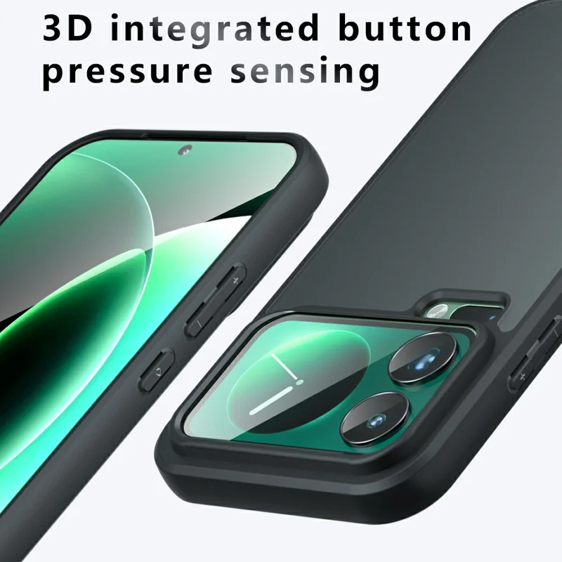 Til Xiaomi 17 Pro Max Case Skin-Touch TPU + PC Matt Telefonskal, Transparent Sort