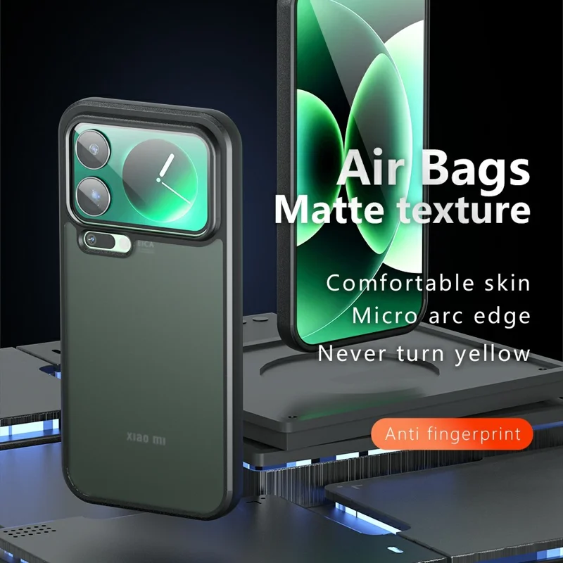 Til Xiaomi 17 Pro Max Case Skin-Touch TPU + PC Matt Telefonskal, Transparent Sort