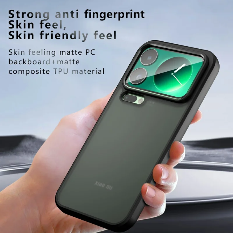 Til Xiaomi 17 Pro Max Case Skin-Touch TPU + PC Matt Telefonskal, Transparent Sort