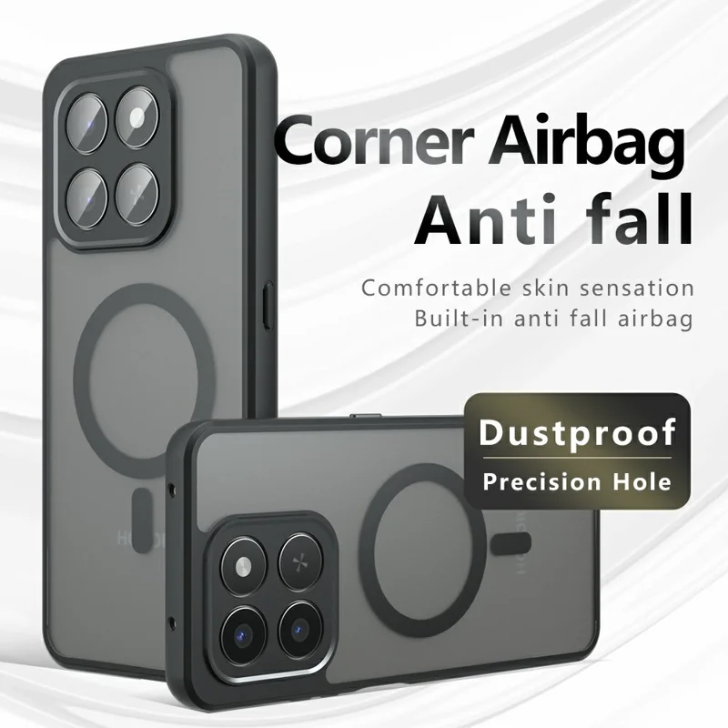 Matte Case for Honor 400 Smart 5G / 4G / X7d 4G TPU + PC Skin Touch Phone Cover Magnetic Case