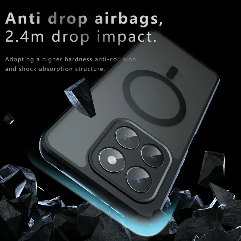 Matte Case for Honor 400 Smart 5G / 4G / X7d 4G TPU + PC Skin Touch Phone Cover Magnetic Case