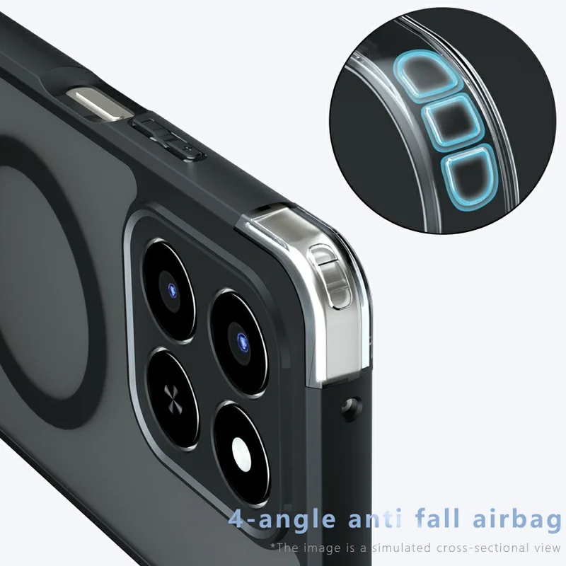 Matte Case for Honor 400 Smart 5G / 4G / X7d 4G TPU + PC Skin Touch Phone Cover Magnetic Case