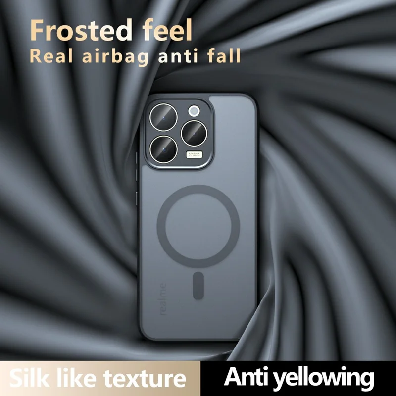 For Realme 15T 5G Case Magnetic Case TPU + PC Matte Skin Touch Phone Cover