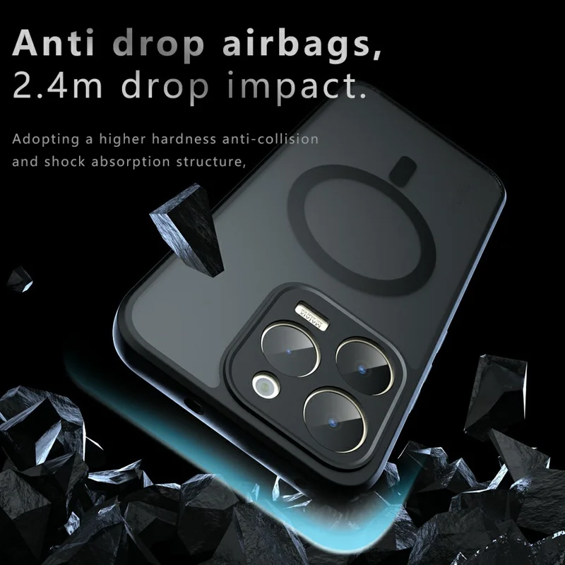 For Realme 15T 5G Case Magnetic Case TPU + PC Matte Skin Touch Phone Cover